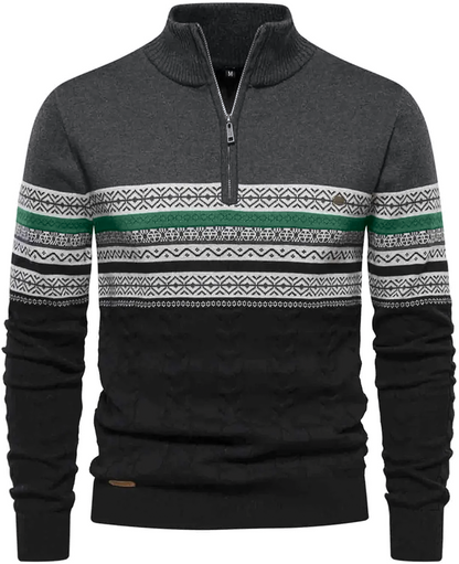 Casual Quarter Zip Pullover Sweater