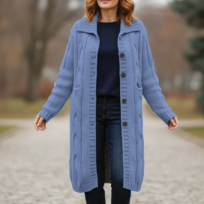 Warm Cable Knit Winter Coat - Nocini