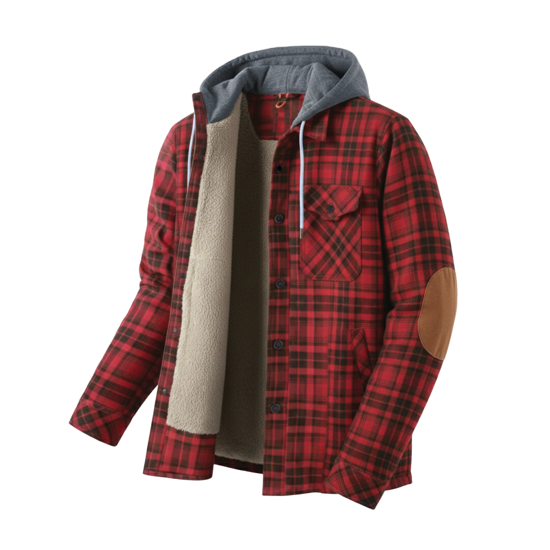 Plaid Hoodie Winter Jacket