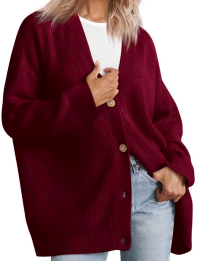 Soft Striped Knitted Open Front Cardigan