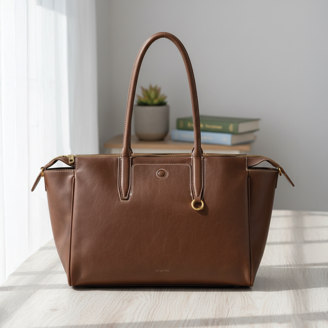 Genuine Leather Tote Bag - Nocini