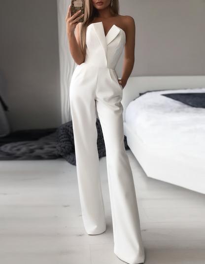 Chic Strapless Women's Jumpsuit