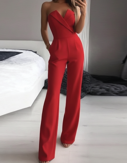 Chic Strapless Women's Jumpsuit