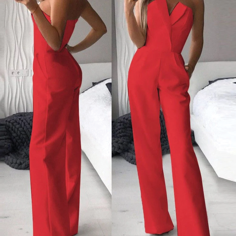 Chic Strapless Women's Jumpsuit