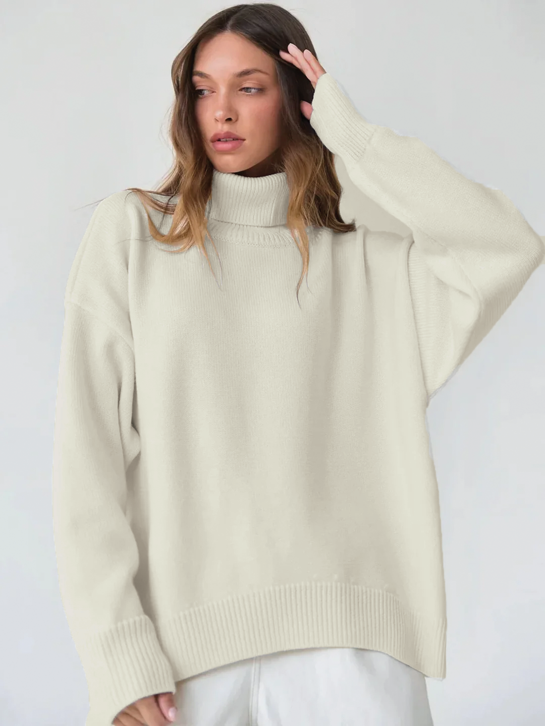 Soft Crew Neck Knit Sweater for Women