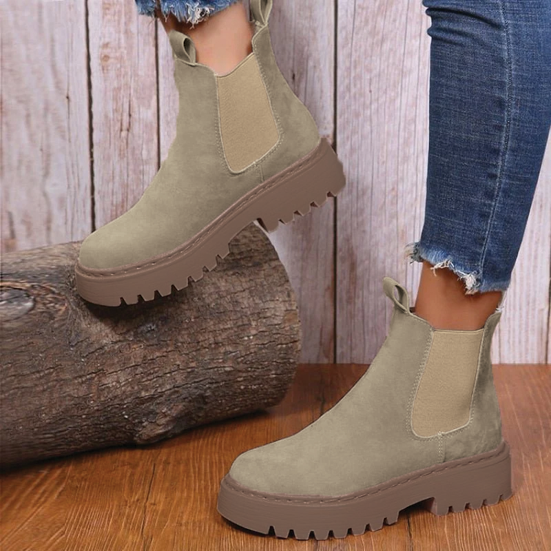 Comfortable Block Heel Ankle Boots