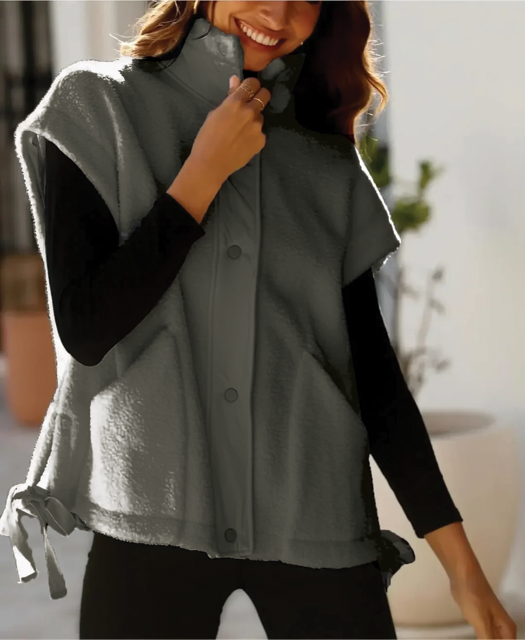 Fuzzy Fleece Lined Winter Jacket