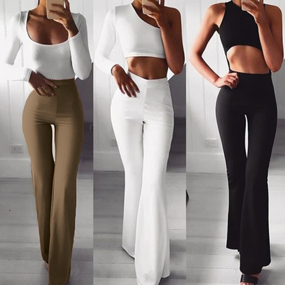 Wide Leg High Waisted Trousers