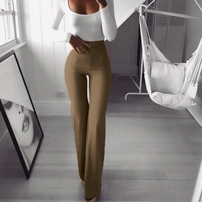 Wide Leg High Waisted Trousers - Nocini