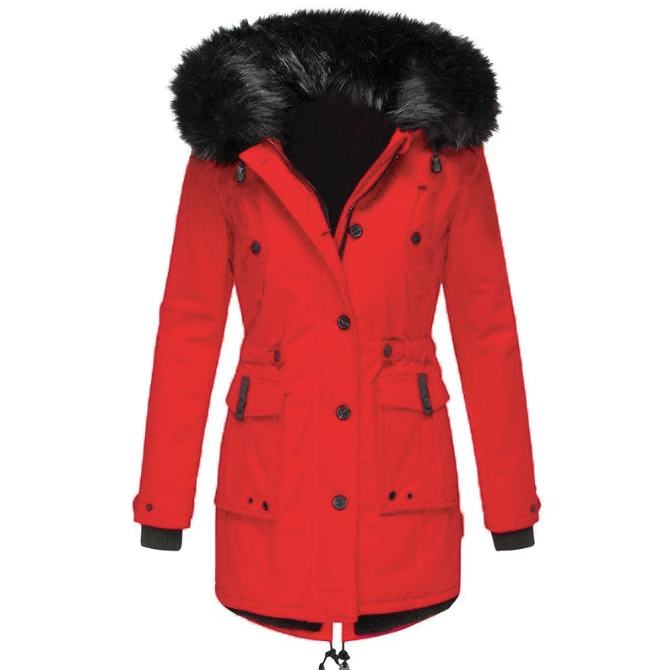 Warm Fleece Hooded Parka Jacket
