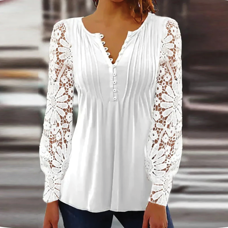 Elegant Floral Short Sleeve Top - Nocini