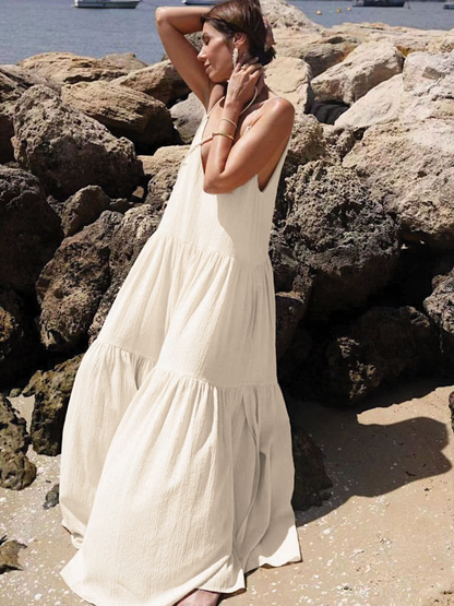 Strapless Summer Floor Length Sundress - Nocini
