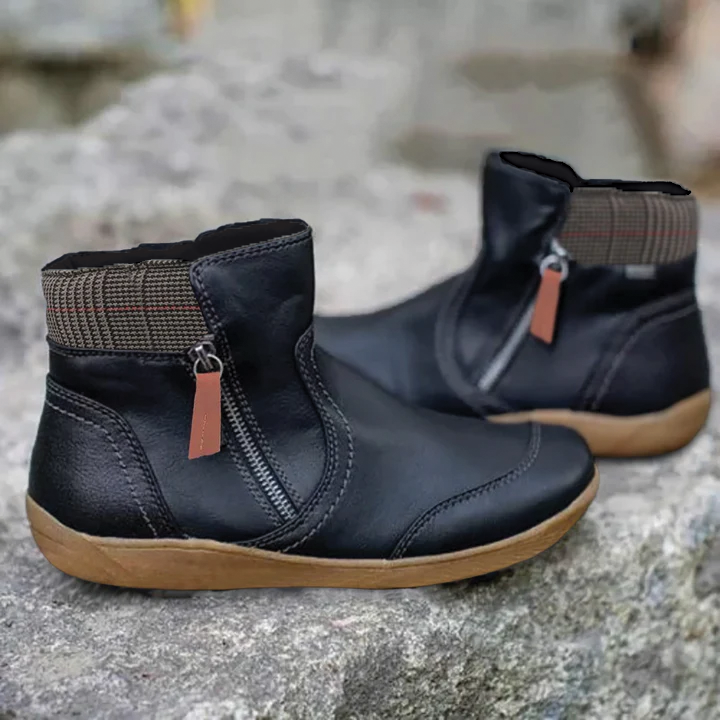 Fashionable Synthetic Fur Ankle Boots for Women