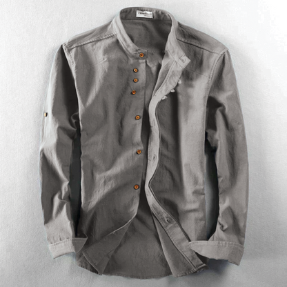 Classic Mandarin Style Dress Shirt
