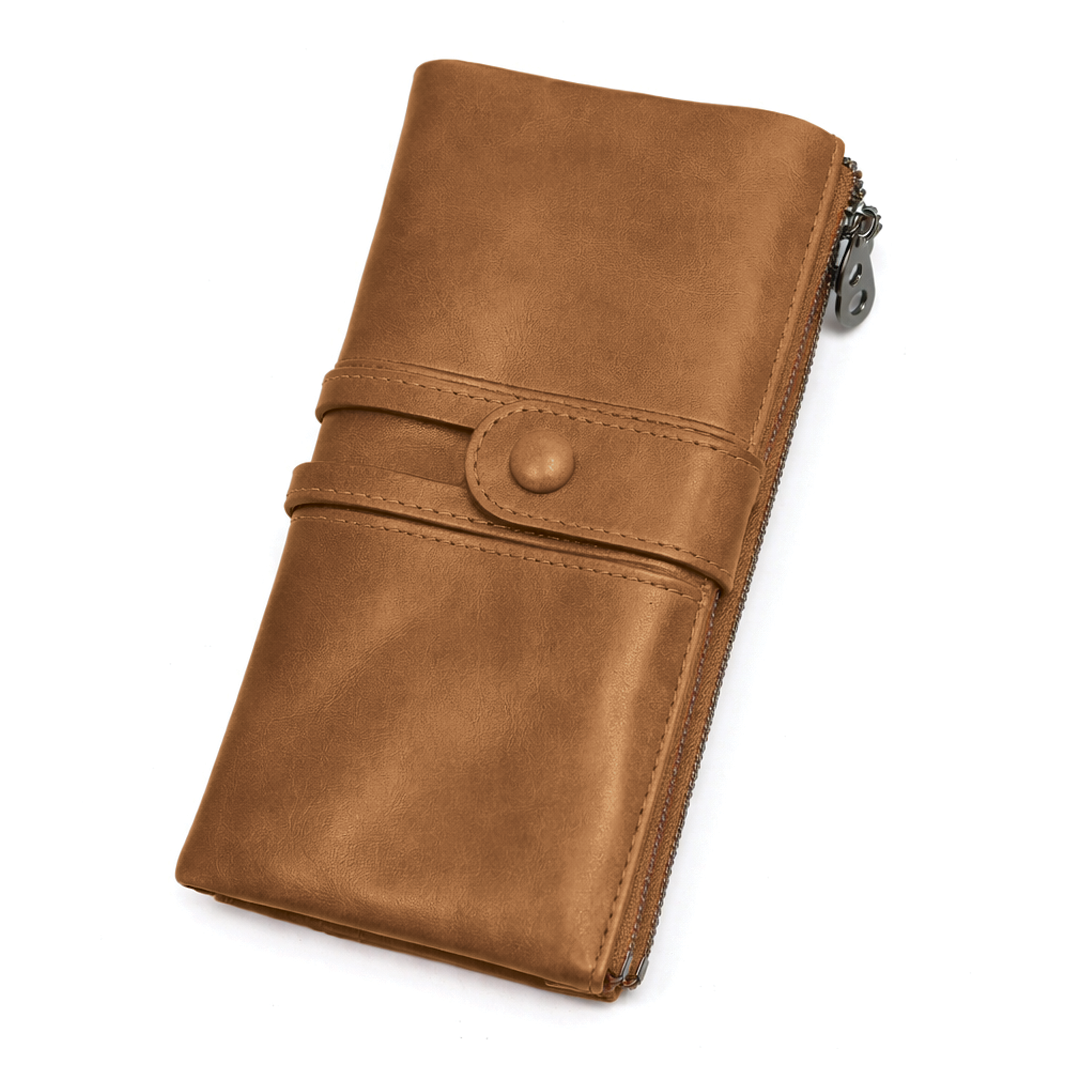 Luxury Women's Large Leather Clutch Purse - Nocini