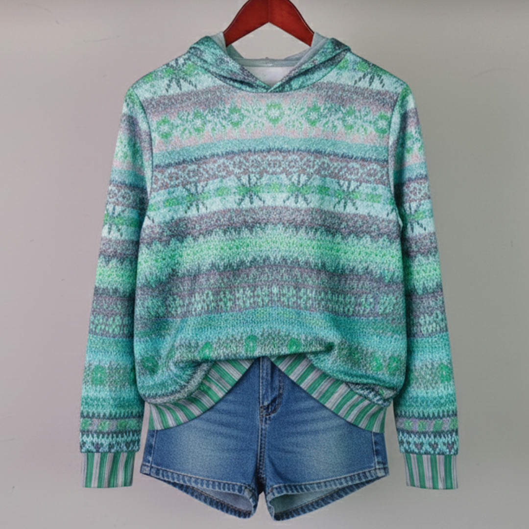 Colorful Graphic Relaxed Fit Hoodie