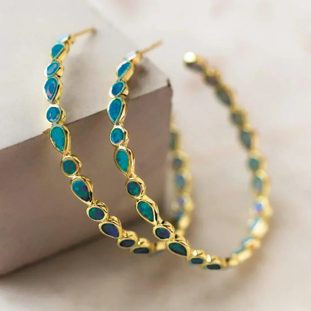 Timeless White Hoop Earrings - Nocini