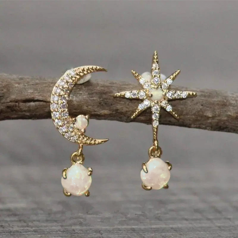 Celestial Night Sky Drop Earrings - Nocini