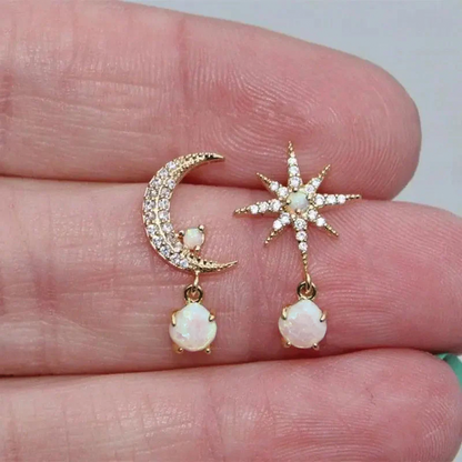 Celestial Night Sky Drop Earrings