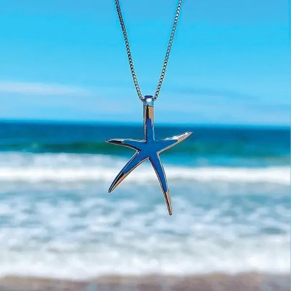 Chic Beach Starfish Drop Necklace