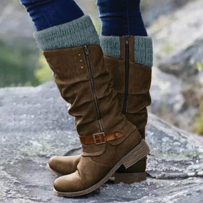 Teresa - Fashionable Buckle High Boots for Women