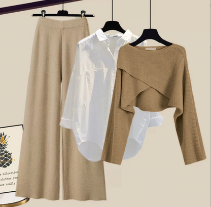 Cozy Knitted 3-Piece Outfit Set - Nocini