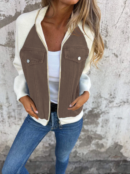 Classic Blue Jean Zip Jacket