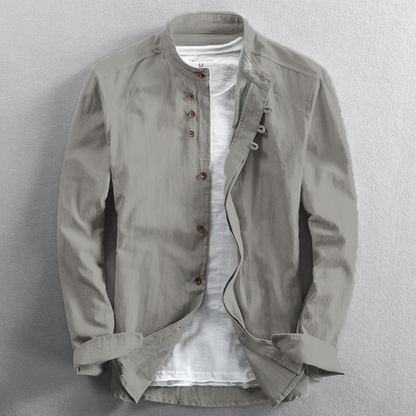 Classic Mandarin Style Dress Shirt