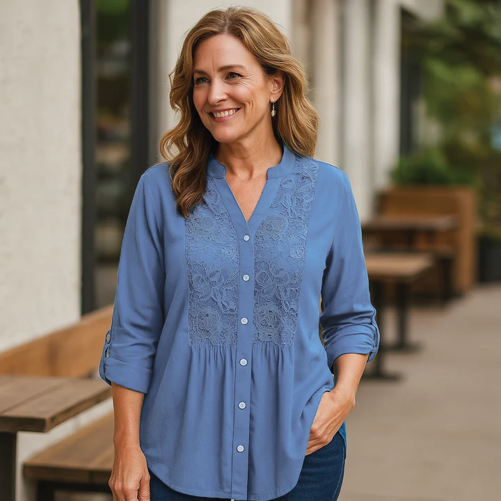 Elegant Ruffled Flowy Women Blouse