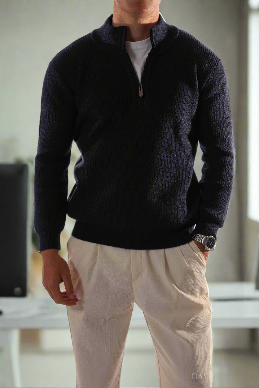 Cozy Men's Crew Neck Wool Sweater - Nocini