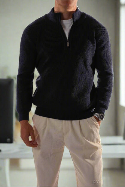 Cozy Men's Crew Neck Wool Sweater - Nocini