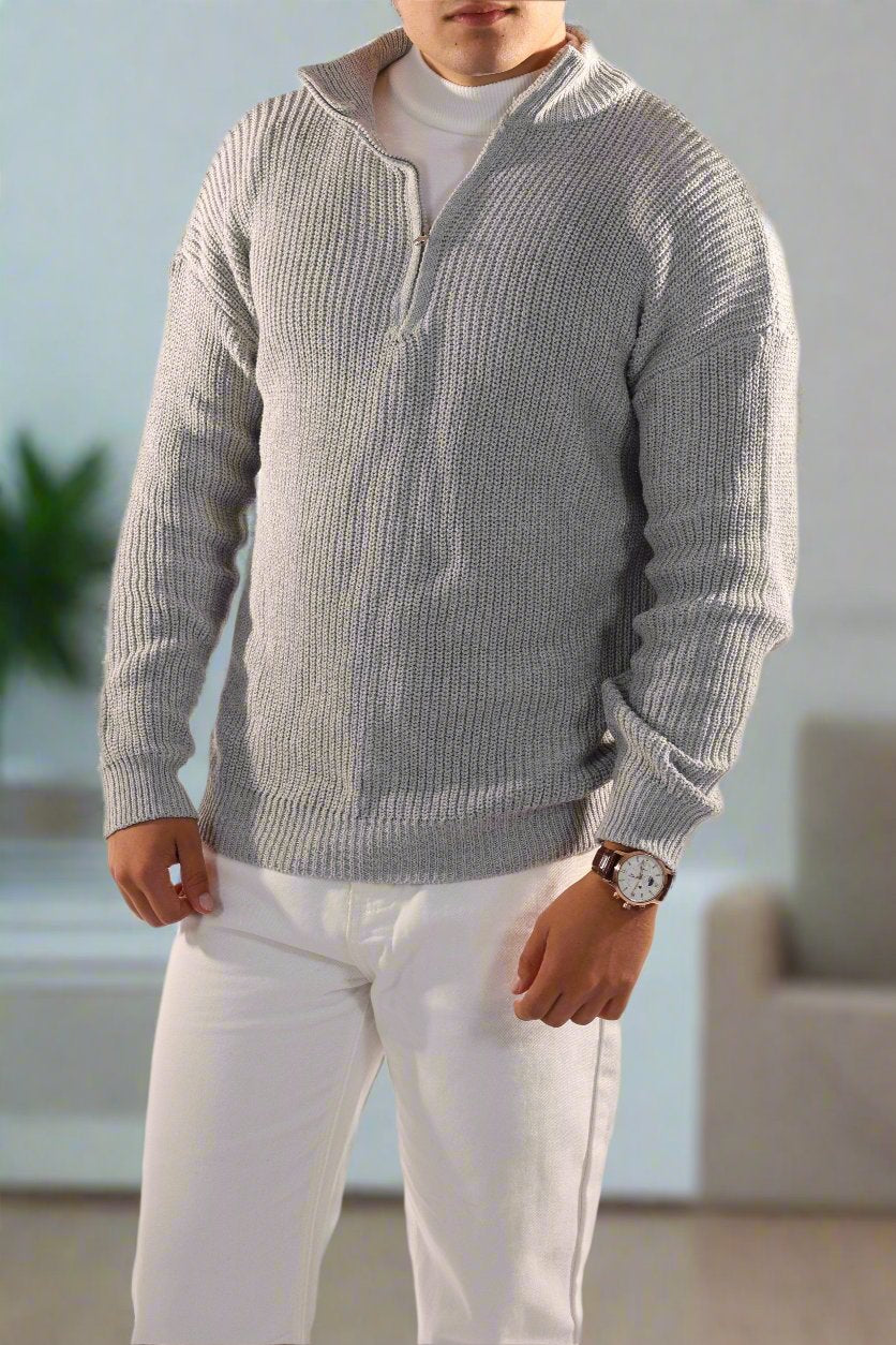 Cozy Men's Crew Neck Wool Sweater