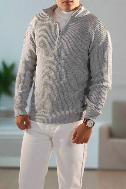Cozy Men's Crew Neck Wool Sweater