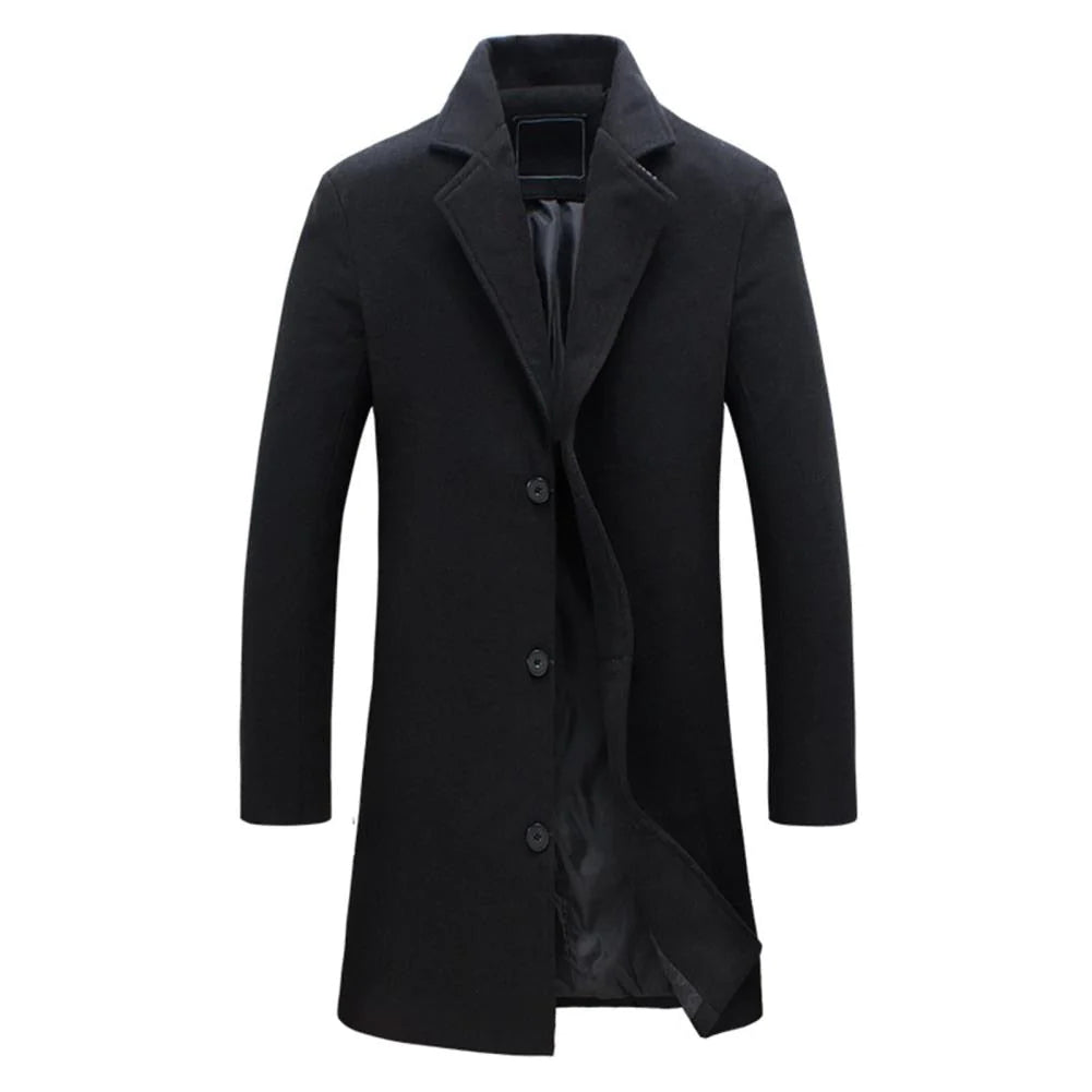 Warm Men's Wool Winter Coat