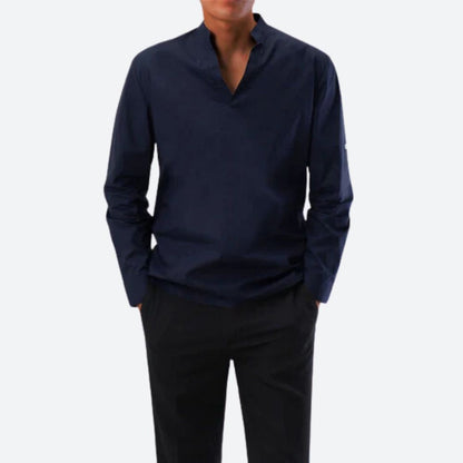 Casual Men's V-Neck Long Sleeve Shirt