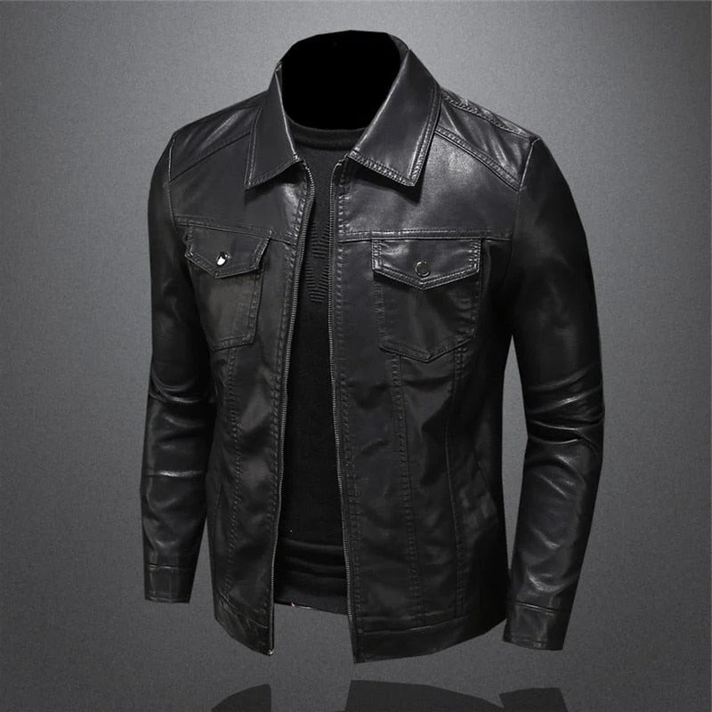Mens Classic Leather Jacket