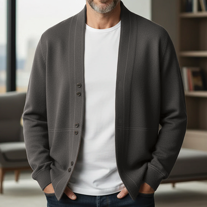 Cozy Wool Mix Sweater Cardigan - Nocini