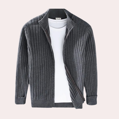 Classic Zip Up Cardigan Sweater