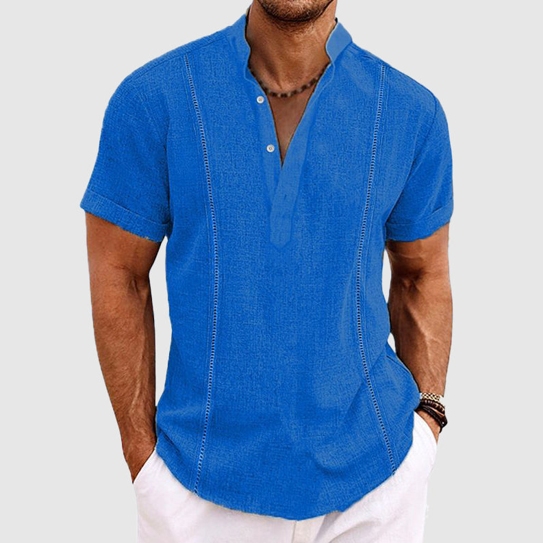 Casual Men's Short Sleeve Breathable Shirt