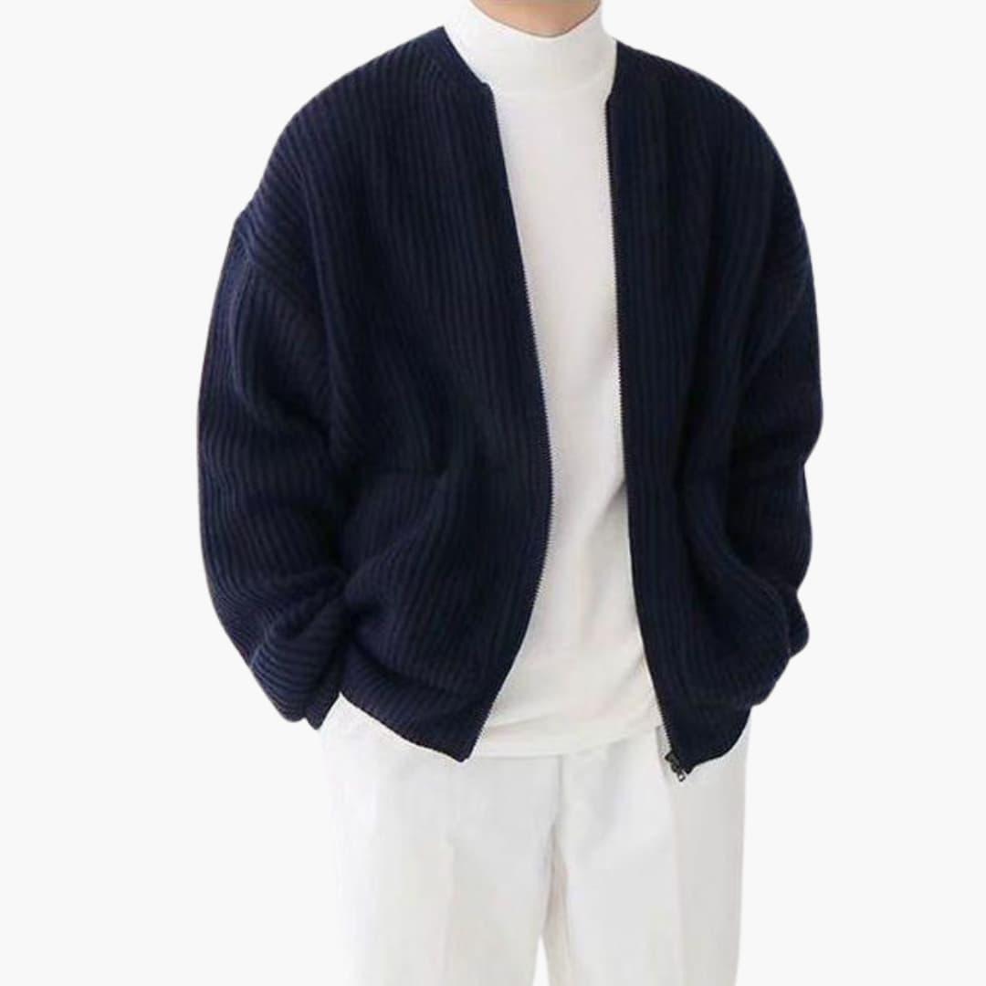 Men's Zip Front Pocket Sweater