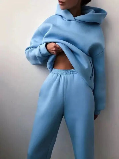 Cozy Women's Fleece Hoodie and Sweatpant Set