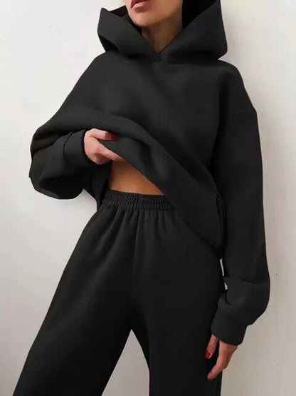 Cozy Women's Fleece Hoodie and Sweatpant Set