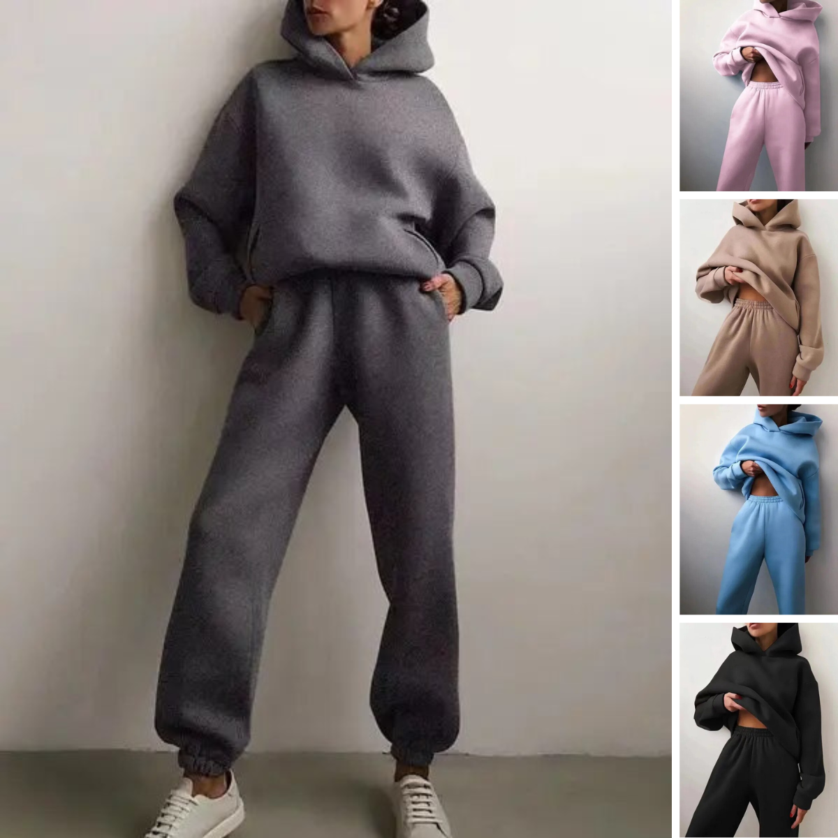 Cozy Women's Fleece Hoodie and Sweatpant Set