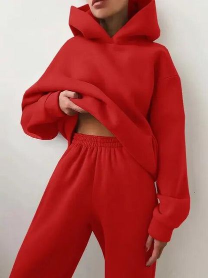 Cozy Women's Fleece Hoodie and Sweatpant Set