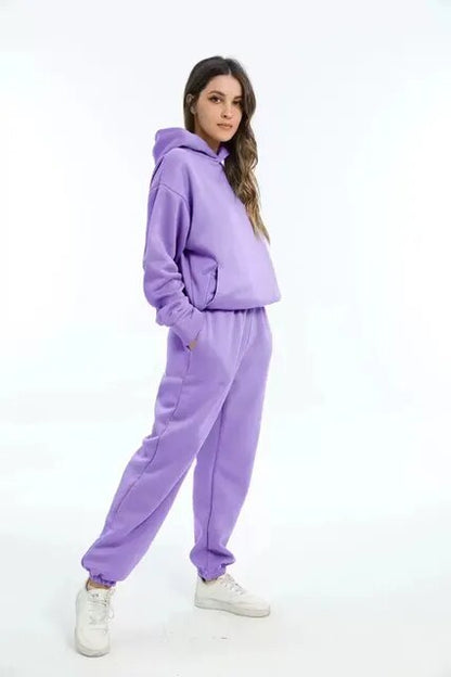 Cozy Women's Fleece Hoodie and Sweatpant Set