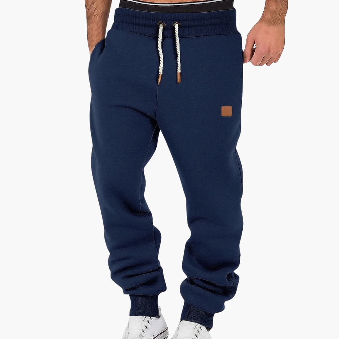 Men's Athletic Pants with Pockets and Elastic Waist