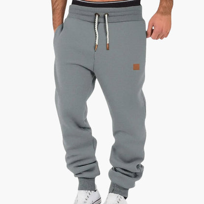 Men's Athletic Pants with Pockets and Elastic Waist - Olytrend