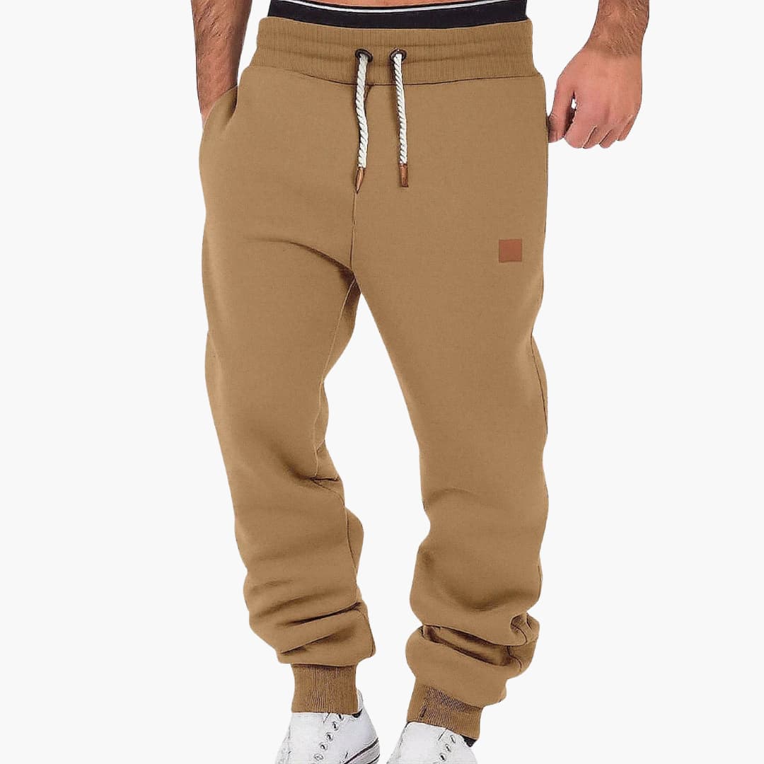 Men's Athletic Pants with Pockets and Elastic Waist