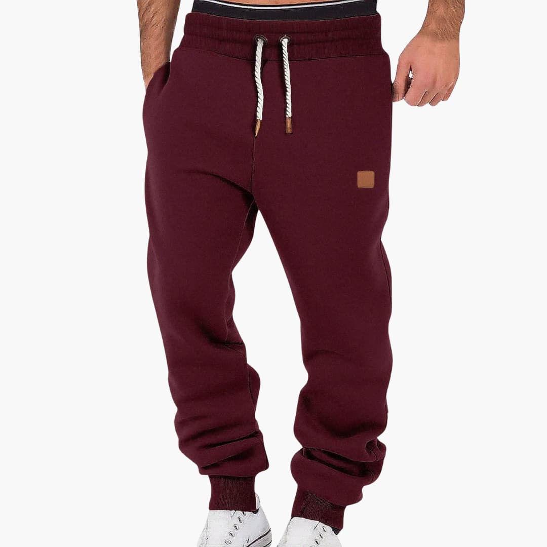 Men's Athletic Pants with Pockets and Elastic Waist