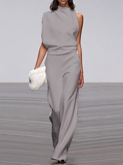 Simple Strapless Jumpsuit with Backless Chic Design